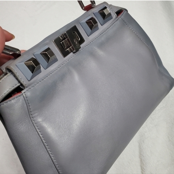 Fendi Mini Peekaboo Top Handle Bag Calf Leather - Picture 7 of 16